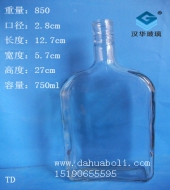 750ml長方形玻璃酒瓶