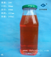 240ml長(zhǎng)方形玻璃飲料瓶