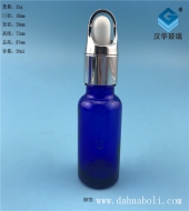 20ml花籃蓋藍色膠頭滴管玻璃瓶