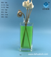 120ml平口長(zhǎng)方形無火藤條香薰玻璃瓶